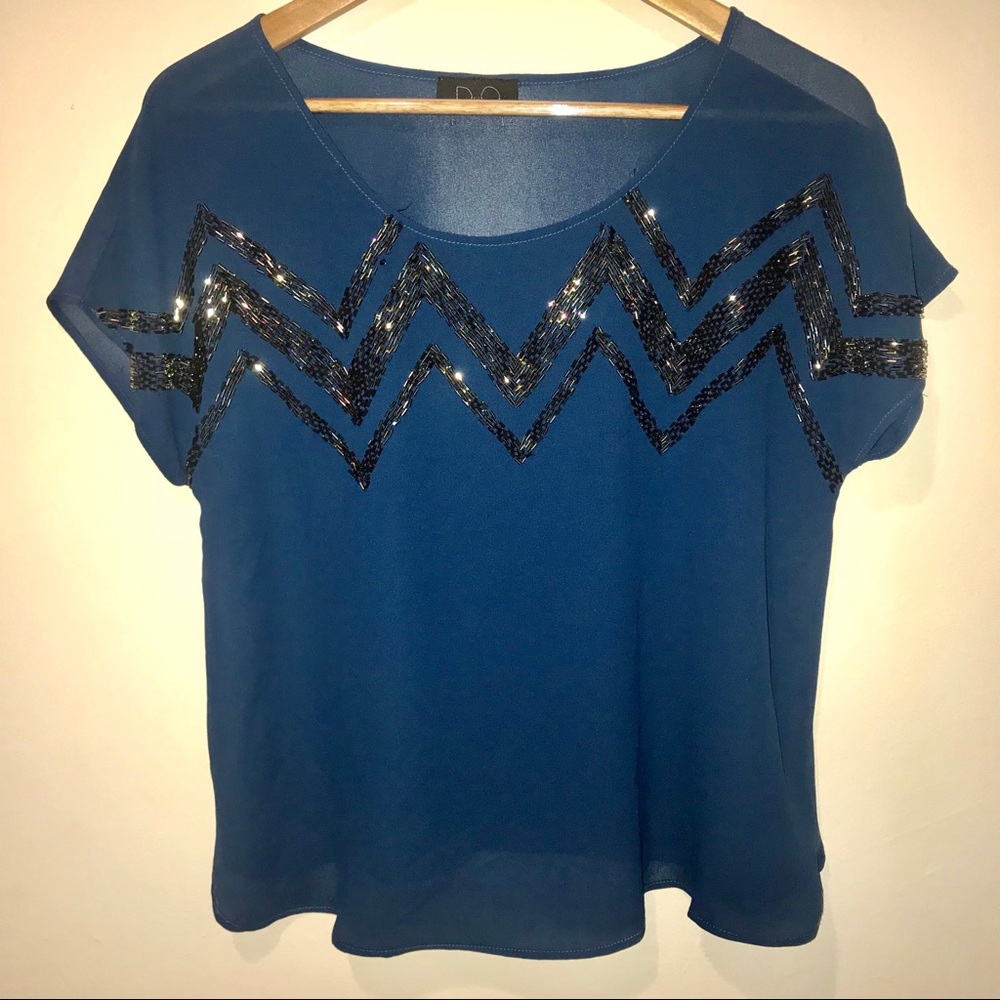 Sheer Beaded Top